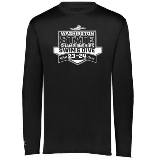 2023 WIAA State Swim n Dive Performance Long Sleeve T Shirt - Black