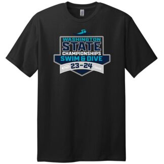 2023 WIAA State Swim n Dive Short Sleeve T Shirt - Black