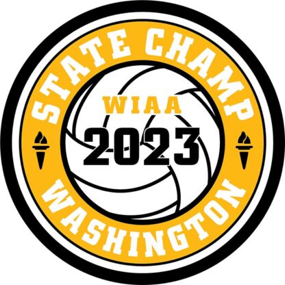 2023 WIAA State Volleyball Champ Letterman Gold Patch