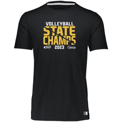 2023 WIAA State Volleyball Champ Short Sleeve T Shirt - Black