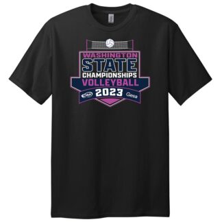 2023 WIAA State Volleyball Short Sleeve T Shirt - Black