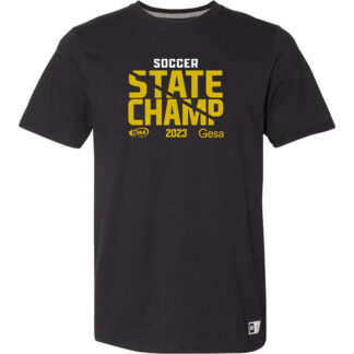 2023 - 2024 WIAA State Soccer CHAMPIONS Short Sleeve T Shirt - Black