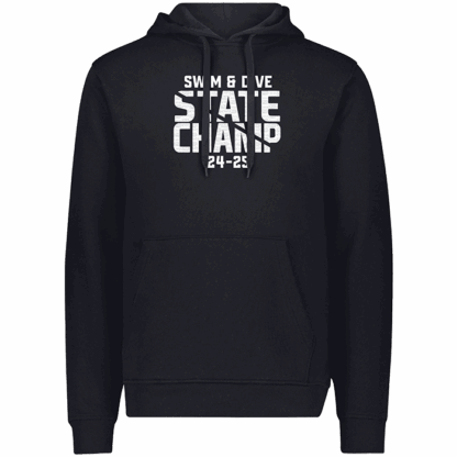 WIAA 2025 Boys State Swim & Dive State Champ Hoodie - Black