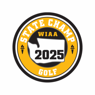 WIAA 2025 State Golf CHAMP Patch -Gold/Black