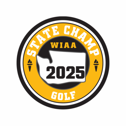 WIAA 2025 State Golf CHAMP Patch -Gold/Black