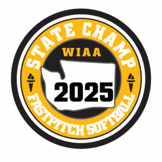 WIAA 2025 State Fastpitch Softball CHAMP Patch -Gold/Black