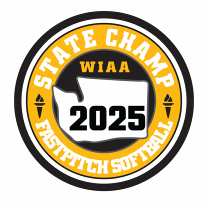 WIAA 2025 State Fastpitch Softball CHAMP Patch -Gold/Black