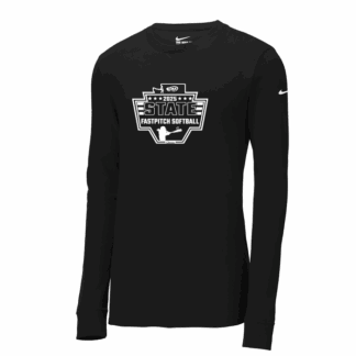WIAA 2025 State Fastpitch Softball Nike Performance Long Sleeve - Black