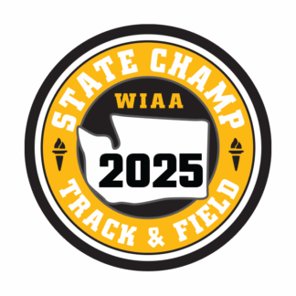 WIAA 2025 State Track CHAMP Patch -Gold/Black