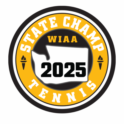 WIAA 2025 State Tennis CHAMP Patch -Gold/Black