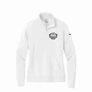 WIAA 2025 State Track Nike Club Fleece Ladies 1/2 Zip - White
