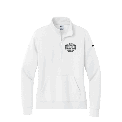 WIAA 2025 State Track Nike Club Fleece Ladies 1/2 Zip - White
