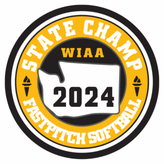 WIAA 2024 State Fastpitch CHAMP Patch -Gold/Black