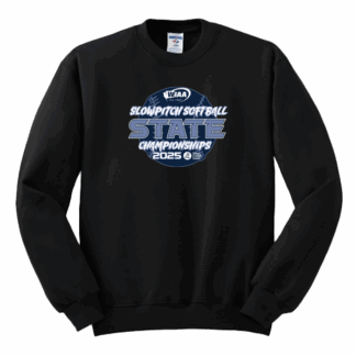 Crewneck Sweatshirt - WIAA 2025 State Slow Pitch Softball - Black