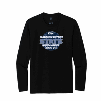 Long Sleeve Tee - WIAA 2025 State Slow Pitch Softball - Jet Black