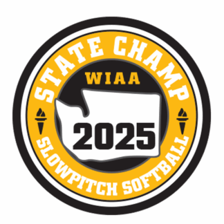 CHAMP Patch - WIAA 2025 State Slow Pitch Softball - Gold/Black