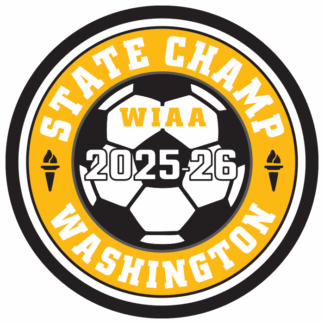 CHAMP Patch - WIAA 2025-2026 State Soccer - Gold/Black