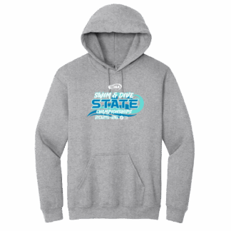 Hoodie - WIAA 2025 State Swim & Dive - Sport Grey