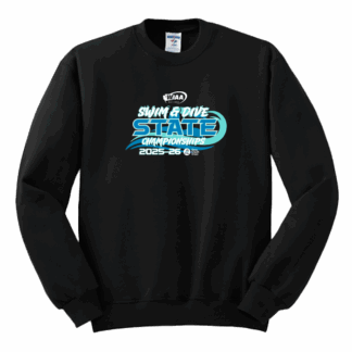 Crewneck Sweatshirt - WIAA 2026 State Swim & Dive - Black