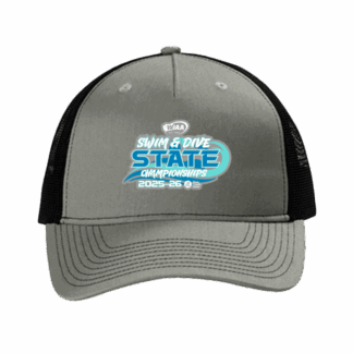 Trucker Hat - WIAA 2025 State Swim & Dive - Heather Grey/Black