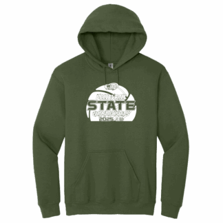 Hoodie - WIAA 2025 State Volleyball - Military Green