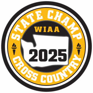 CHAMP Patch - WIAA 2025 State Cross Country- Gold/Black