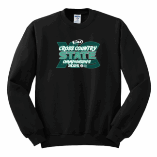 Crewneck Sweatshirt - WIAA 2025 State Cross Country - Black