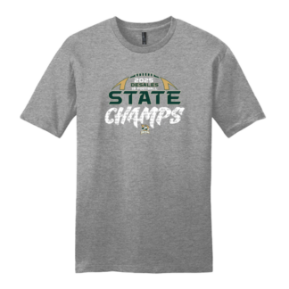 1B CHAMPS DeSales - Short Sleeve Tee - WIAA 2025 State Football - Grey Frost