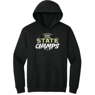 1A CHAMPS Royal - Hoodie - WIAA 2025 State Football - Black