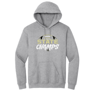1A CHAMPS Royal - Hoodie - WIAA 2025 State Football - Sport Grey