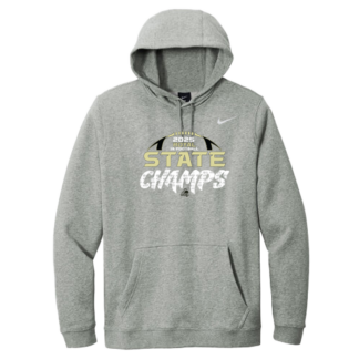 1A CHAMPS Royal - Nike Hoodie - WIAA 2025 State Football - Dark Heather Grey