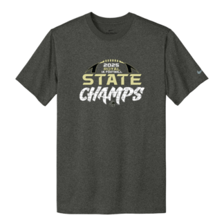 1A CHAMPS Royal - Nike Short Sleeve - WIAA 2025 State Football - Gray