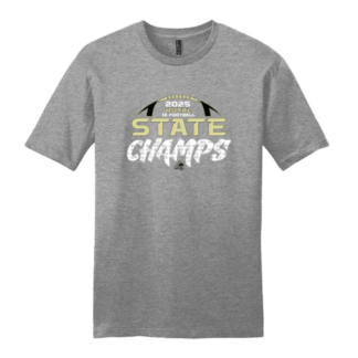 1A CHAMPS Royal - Short Sleeve Tee - WIAA 2025 State Football - Grey Frost