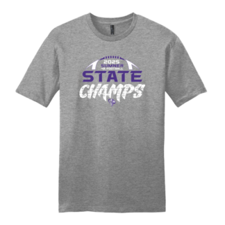 4A CHAMPS Sumner - Short Sleeve Tee - WIAA 2025 State Football - Grey Frost