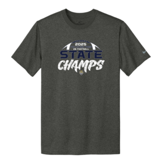 2B CHAMPS - Tri-Cities Prep- WIAA 2025 State Football Nike Short Sleeve - Gray