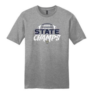 2B CHAMPS - Tri-Cities Prep - Short Sleeve Tee - WIAA 2025 State Football - Grey Frost