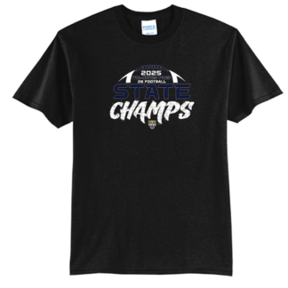 2B CHAMPS - Tri-Cities Prep - Short Sleeve Tee - WIAA 2025 State Football - Black