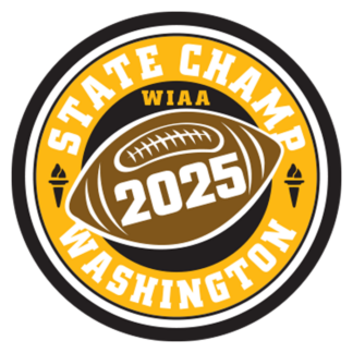 CHAMP Patch - WIAA 2025 State Football - Gold/Black