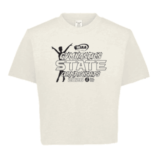 WIAA 2026 Gymnastics Boxy Crop Short Sleeve - Chalk