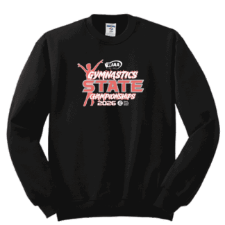 WIAA 2026 State Gymnastics - Crewneck - Black