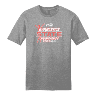 WIAA 2026 State Gymnastics Short Sleeve - Grey Frost
