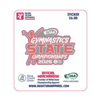 WIAA 2026 State Gymnastics - Sticker
