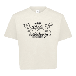 Boxy Crop Short Sleeve- WIAA 2026 State Cheerleading - Chalk