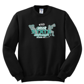 Crewneck Sweatshirt - WIAA 2026 State Cheerleading - Black