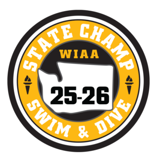 Champ Patch - WIAA 2025 -2026 State Swim & Dive - Gold