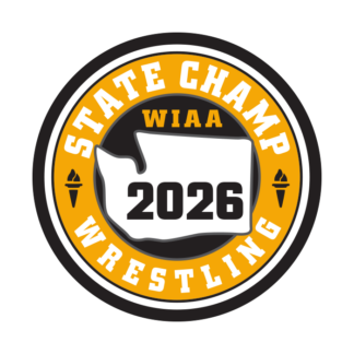 CHAMP Patch - WIAA 2026 State Wrestling -Gold/Black