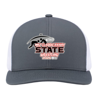 Trucker Hat - WIAA 2026 State Wrestling - Dark Grey/White