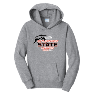 Youth Hoodie - WIAA 2026 State Wrestling - Athletic Heather